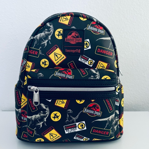Loungefly Jurassic Park Danger Sign Backpack